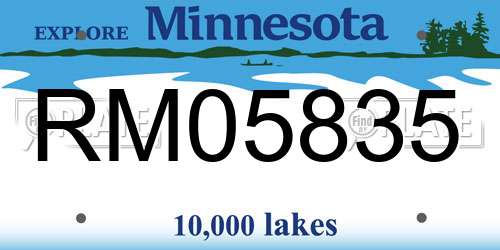 RM05835 Minnesota License Plate