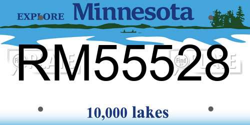 RM55528 Minnesota License Plate