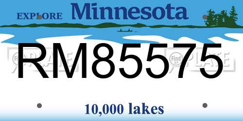 RM85575 Minnesota License Plate