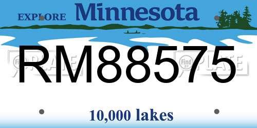 RM88575 Minnesota License Plate