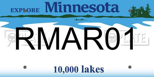 RMAR01 Minnesota License Plate