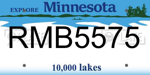 RMB5575 Minnesota License Plate