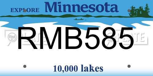 RMB585 Minnesota License Plate