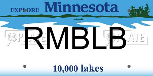 RMBLB Minnesota License Plate