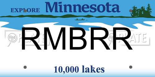 RMBRR Minnesota License Plate