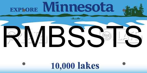 RMBSSTS Minnesota License Plate