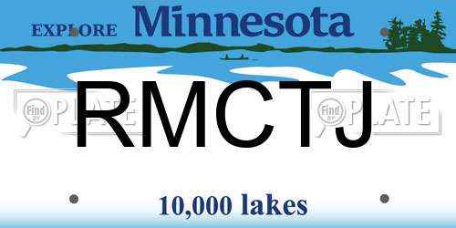 RMCTJ Minnesota License Plate