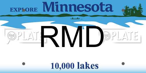 RMD Minnesota License Plate