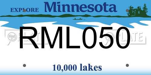 RML050 Minnesota License Plate