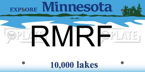 RMRF Minnesota License Plate