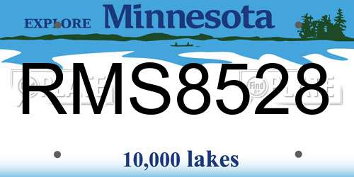 RMS8528 Minnesota License Plate