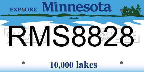 RMS8828 Minnesota License Plate