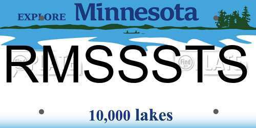 RMSSSTS Minnesota License Plate