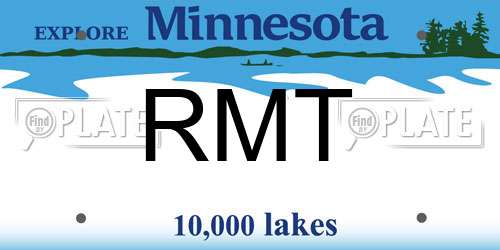 RMT Minnesota License Plate