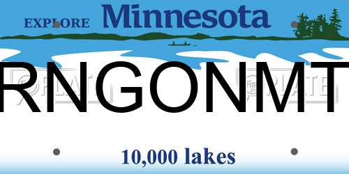 RNGONMT Minnesota License Plate