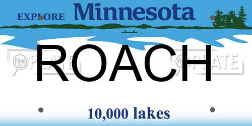 ROACH Minnesota License Plate