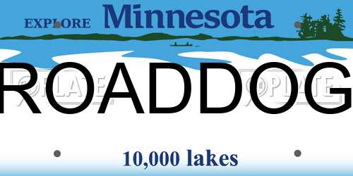 ROADDOG Minnesota License Plate