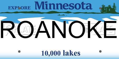 ROANOKE Minnesota License Plate