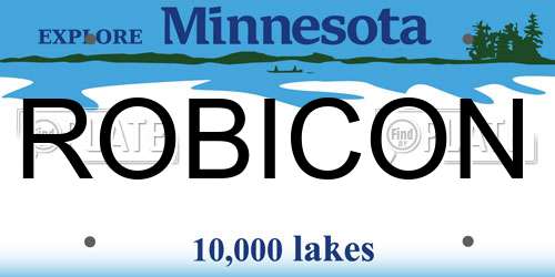 ROBICON Minnesota License Plate