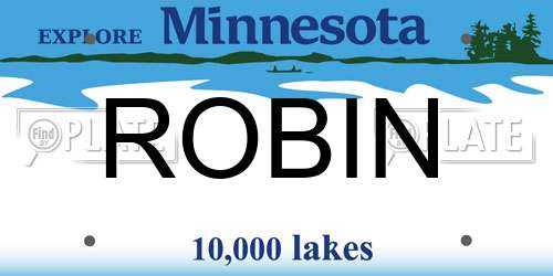 ROBIN Minnesota License Plate