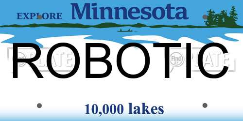 ROBOTIC Minnesota License Plate