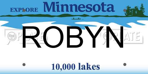 ROBYN Minnesota License Plate