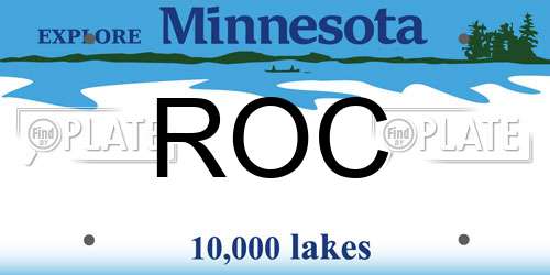 ROC Minnesota License Plate