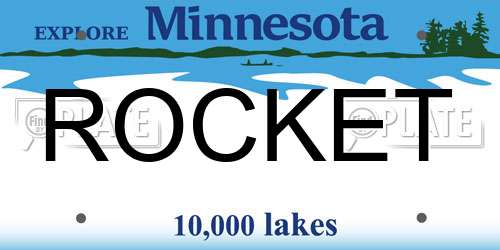 ROCKET Minnesota License Plate