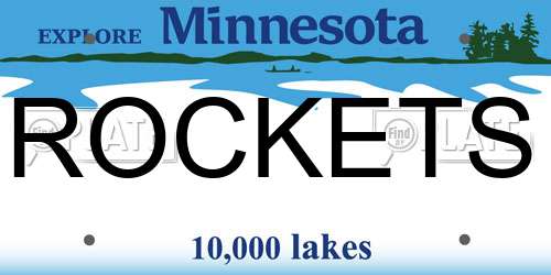 ROCKETS Minnesota License Plate