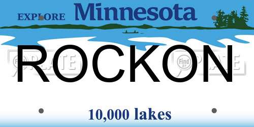 ROCKON Minnesota License Plate