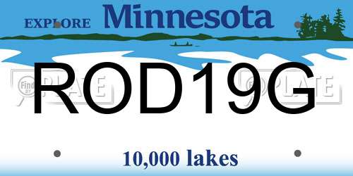 ROD19G Minnesota License Plate