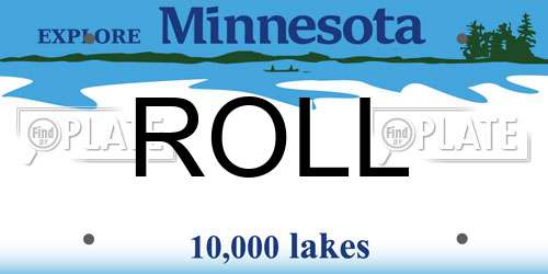 ROLL Minnesota License Plate