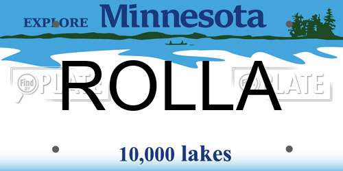 ROLLA Minnesota License Plate