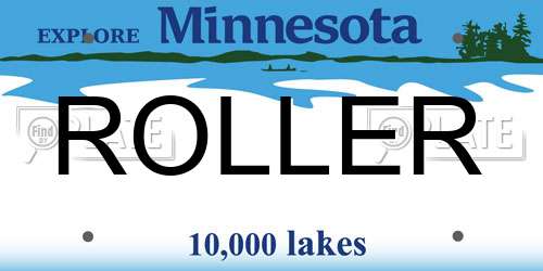 ROLLER Minnesota License Plate