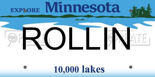ROLLIN Minnesota License Plate