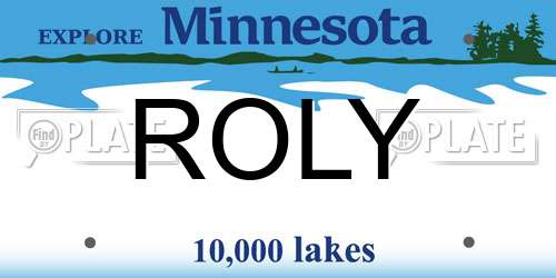 ROLY Minnesota License Plate