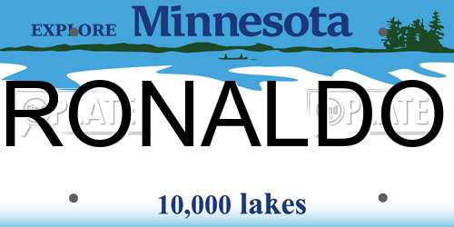RONALDO Minnesota License Plate