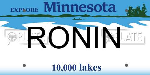 RONIN Minnesota License Plate