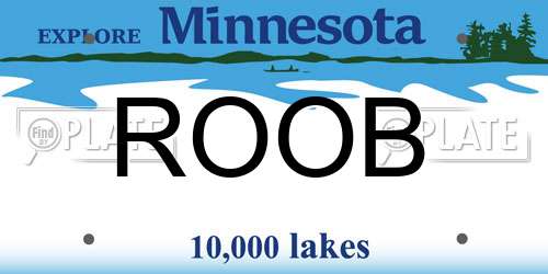 ROOB Minnesota License Plate