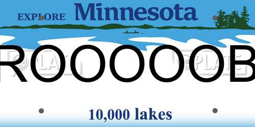 ROOOOOB Minnesota License Plate