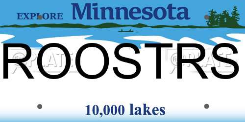 ROOSTRS Minnesota License Plate