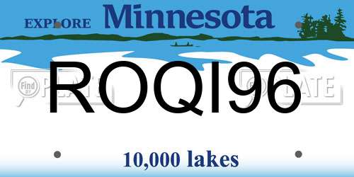 ROQI96 Minnesota License Plate