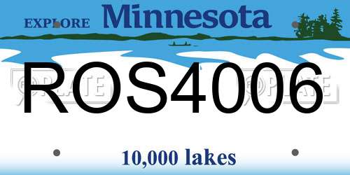 ROS4006 Minnesota License Plate