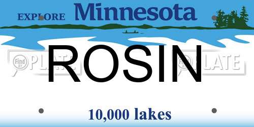 ROSIN Minnesota License Plate