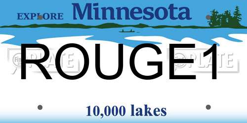 ROUGE1 Minnesota License Plate