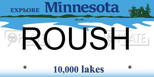 ROUSH Minnesota License Plate