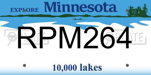 RPM264 Minnesota License Plate