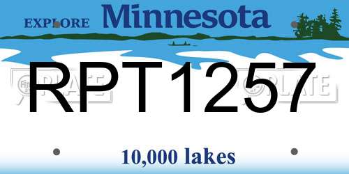 RPT1257 Minnesota License Plate