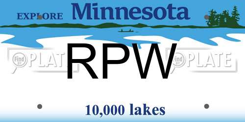 RPW Minnesota License Plate