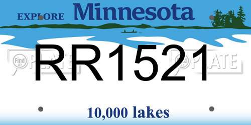 RR1521 Minnesota License Plate